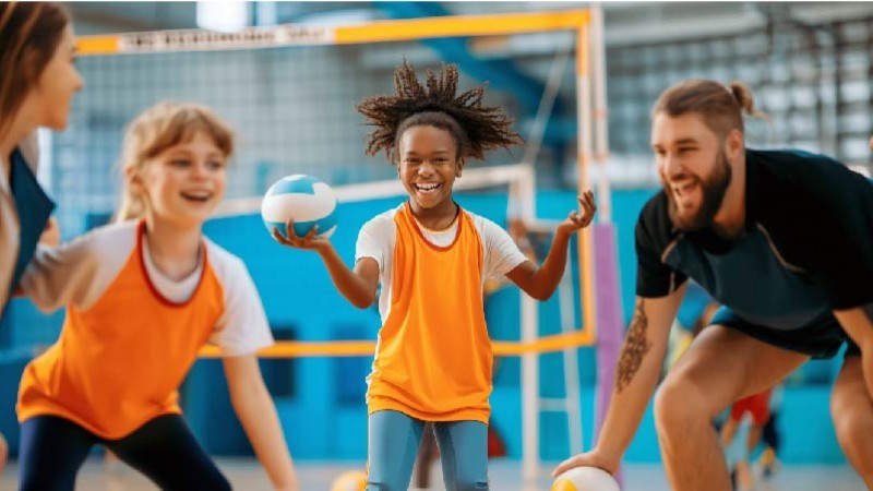 kids playing sport